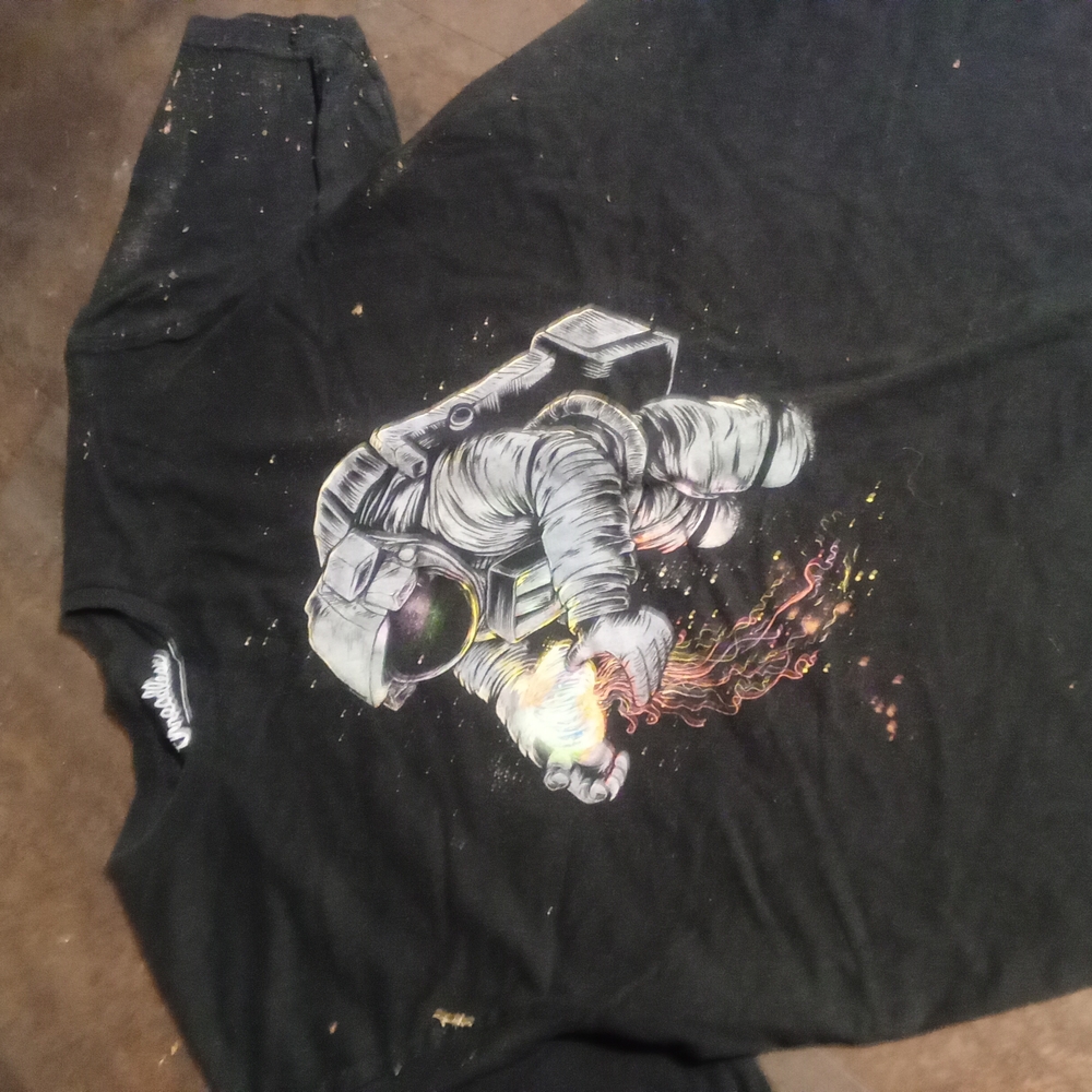 Like New Never Worn. Threadless Brand Black Astronaut Short Sleeve Tee Mens
